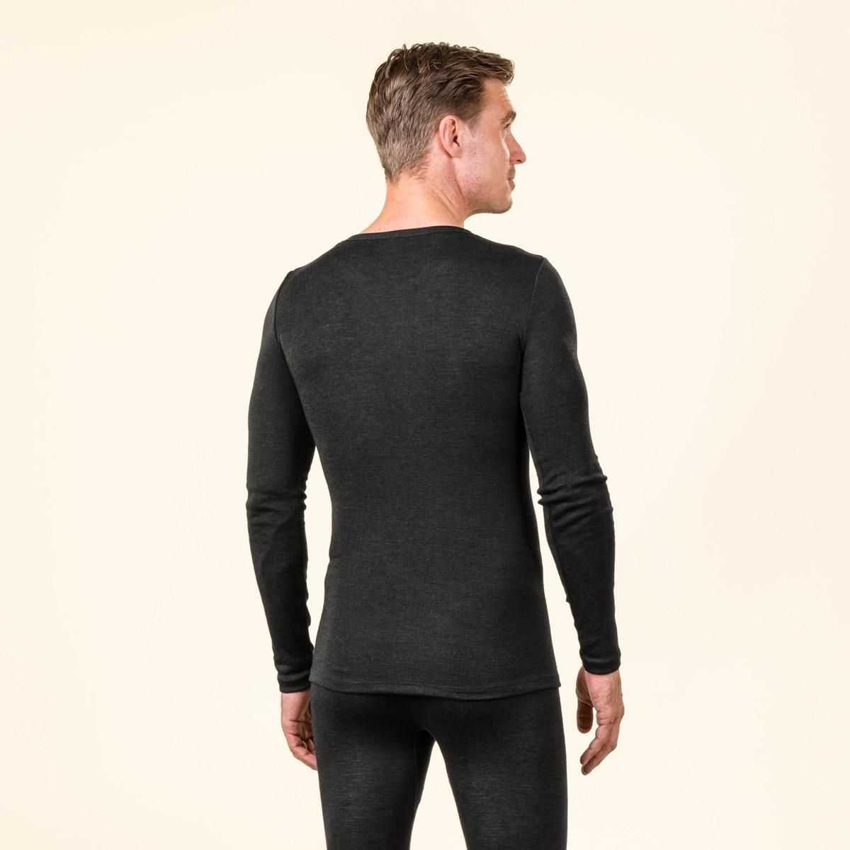 Maillot de corps "HARVEY" à manches longues, laine bio et soie