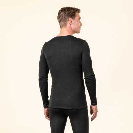 Maillot de corps "HARVEY" à manches longues, laine bio et soie