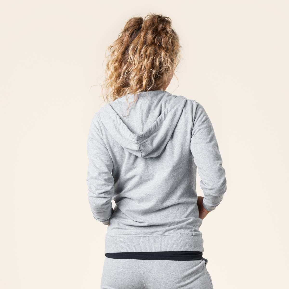 Sweat à capuche zippé "LAMINA", 100% coton bio