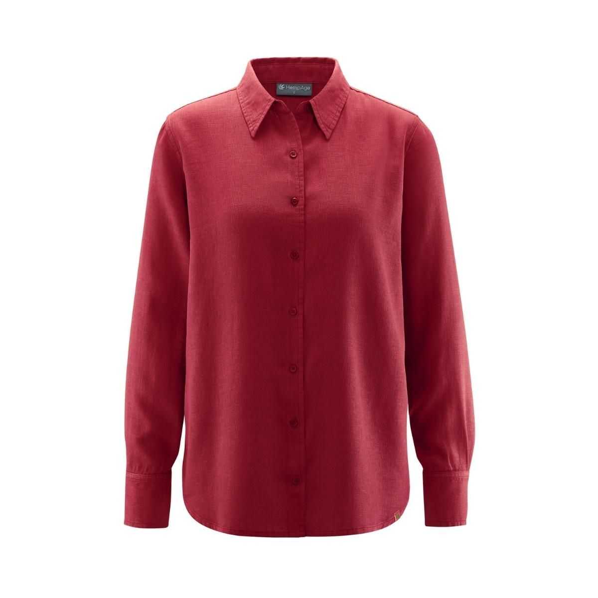 Chemisier tissé col montant - Chanvre et Coton bio