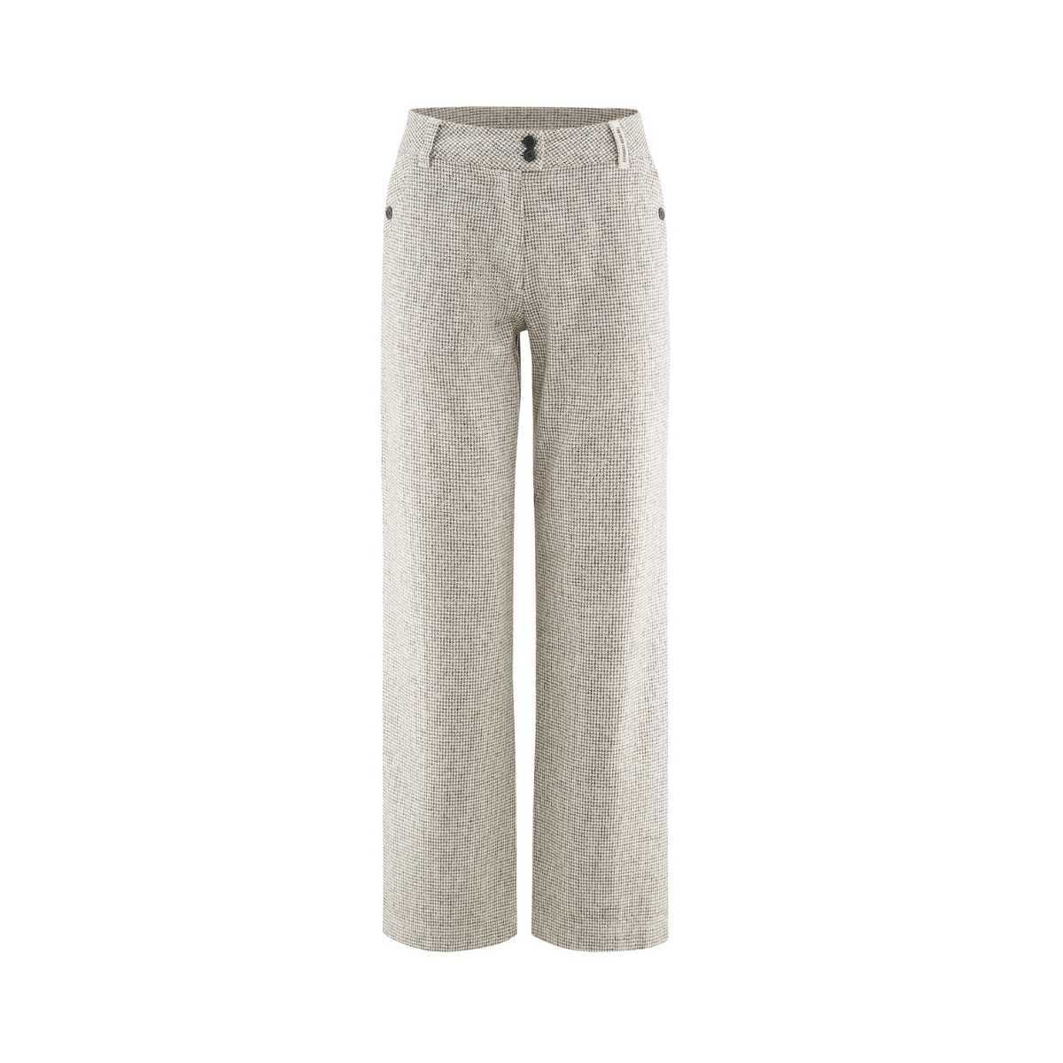 Pantalon pied-de-poule ample - Chanvre et coton bio