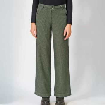 Pantalon pied-de-poule ample - Chanvre et coton bio