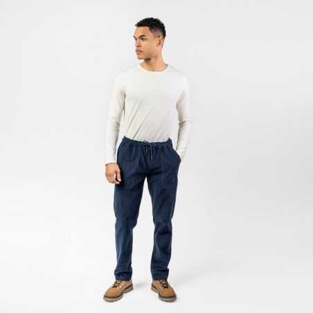 Pantalon cargo "YUSTIN" en velours côtelé, 100% coton bio