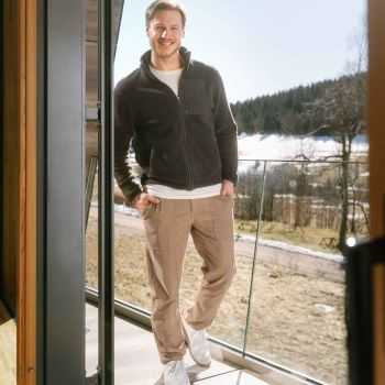 Pantalon cargo "YUSTIN" en velours côtelé, 100% coton bio