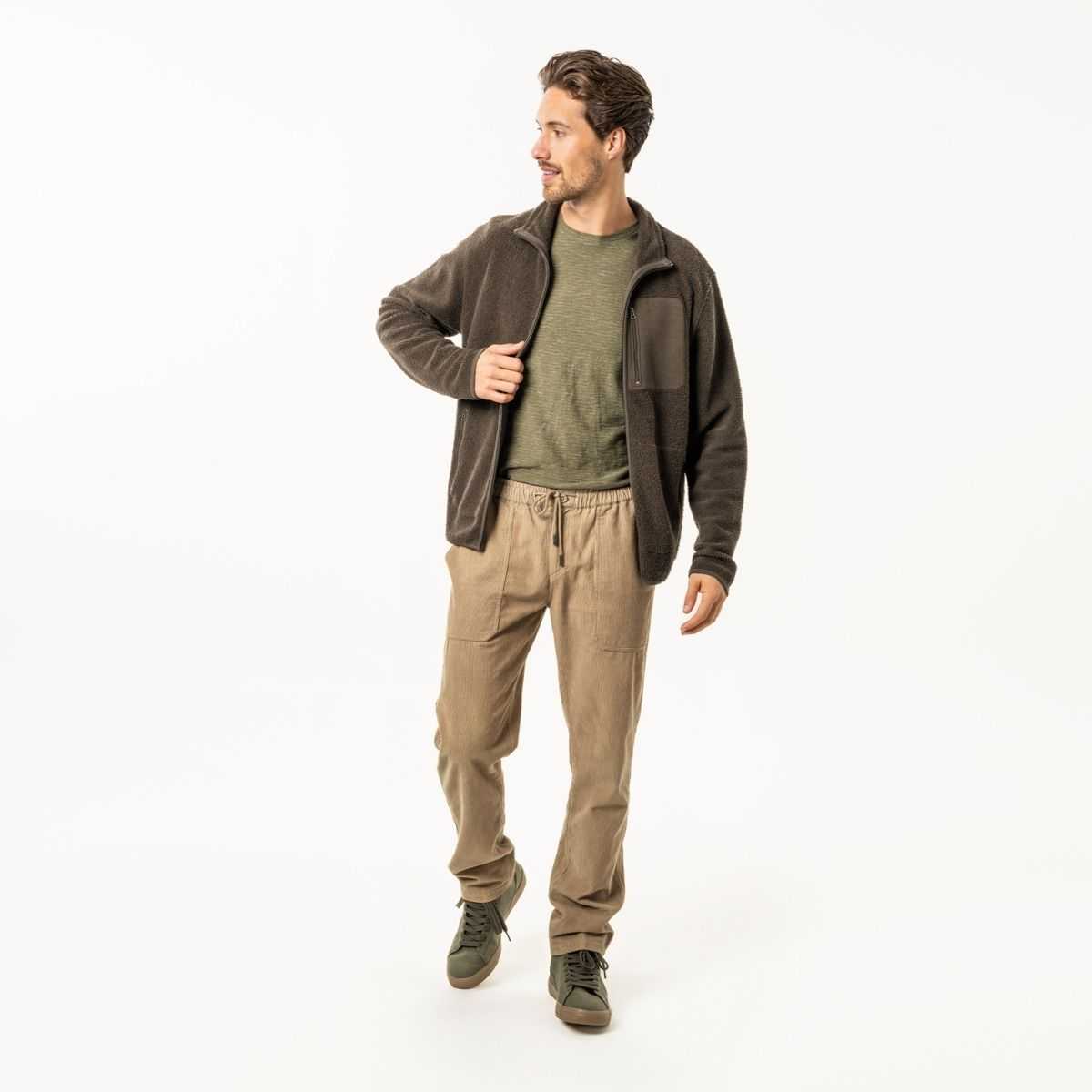 Pantalon cargo "YUSTIN" en velours côtelé, 100% coton bio