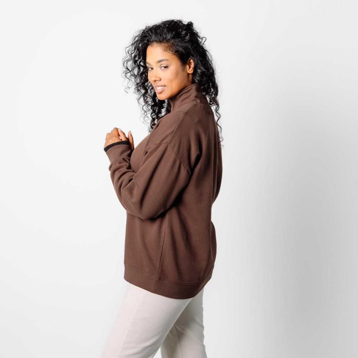 Pull à col camionneur "GYANI", 100% coton bio