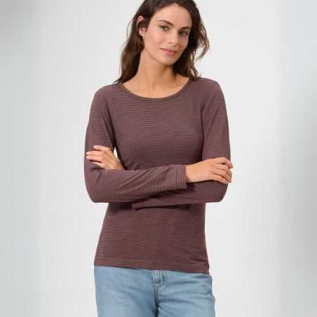 T-shirt manches longues rayé - Chanvre et coton bio