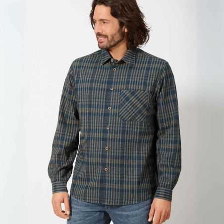 Chemise à carreaux tissée - Chanvre et coton bio