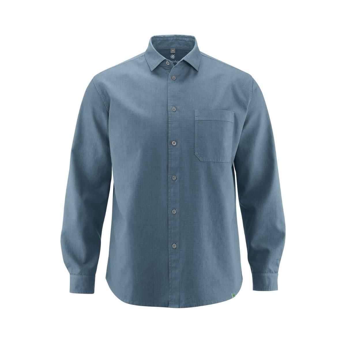 Chemise tissée à manches longues, avec poche - Chanvre et coton bio