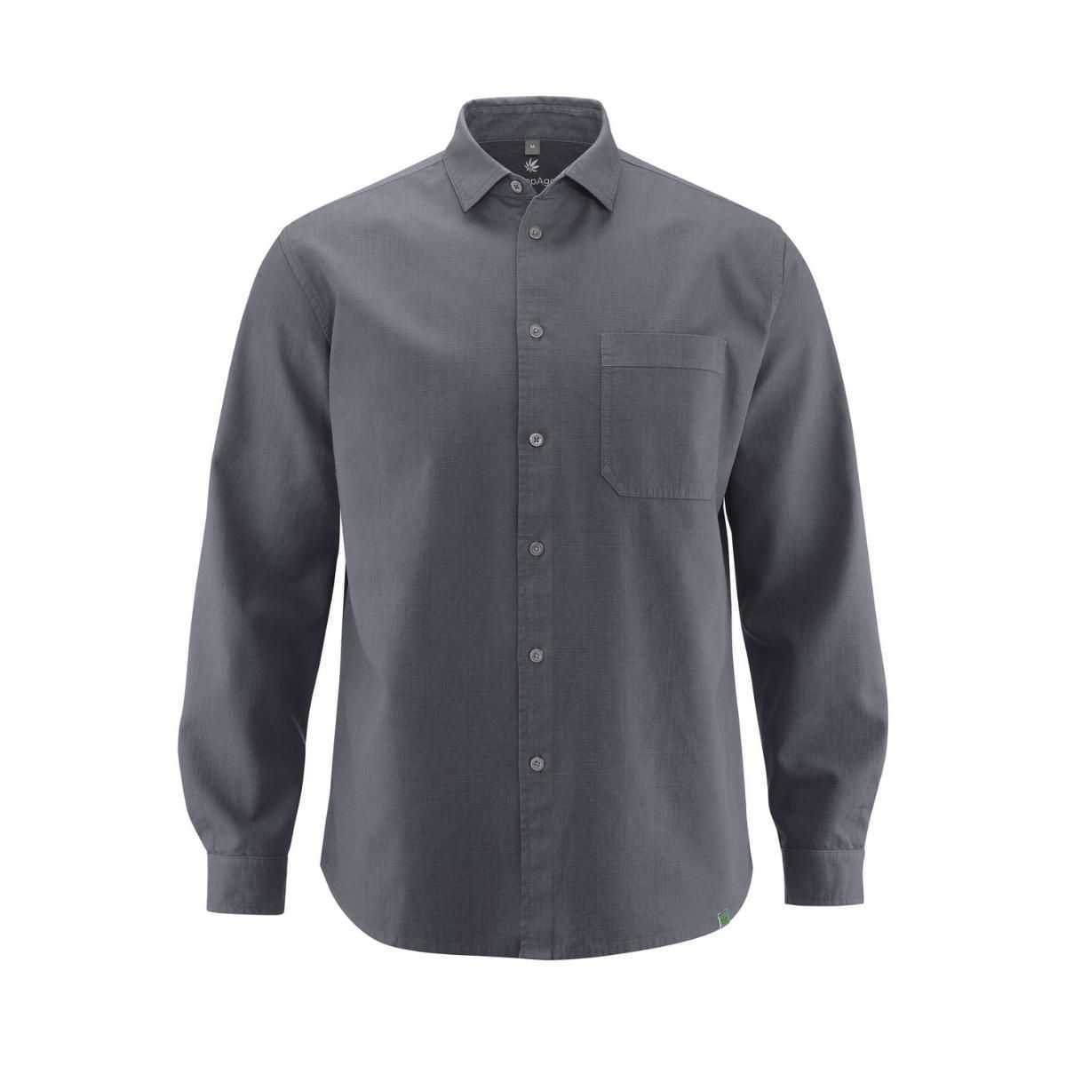 Chemise tissée à manches longues, avec poche - Chanvre et coton bio