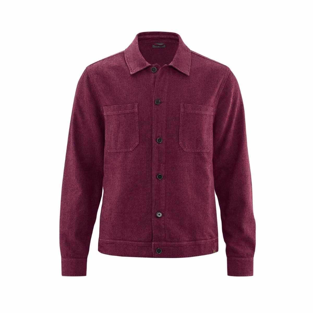 Chemise texturée pied-de-poule, manches longues - Chanvre et coton bio