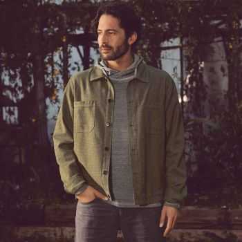 Chemise texturée pied-de-poule, manches longues - Chanvre et coton bio