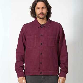 Chemise texturée pied-de-poule, manches longues - Chanvre et coton bio