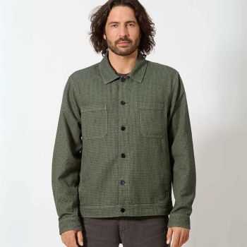 Chemise texturée pied-de-poule, manches longues - Chanvre et coton bio