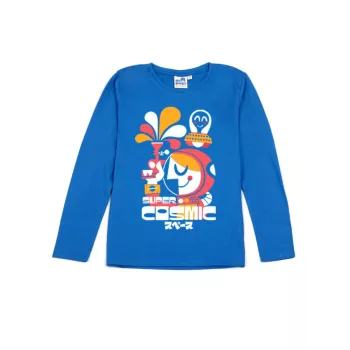 T-shirt bleu Super Cosmic