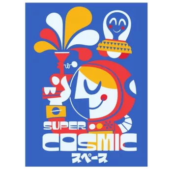 T-shirt bleu Super Cosmic