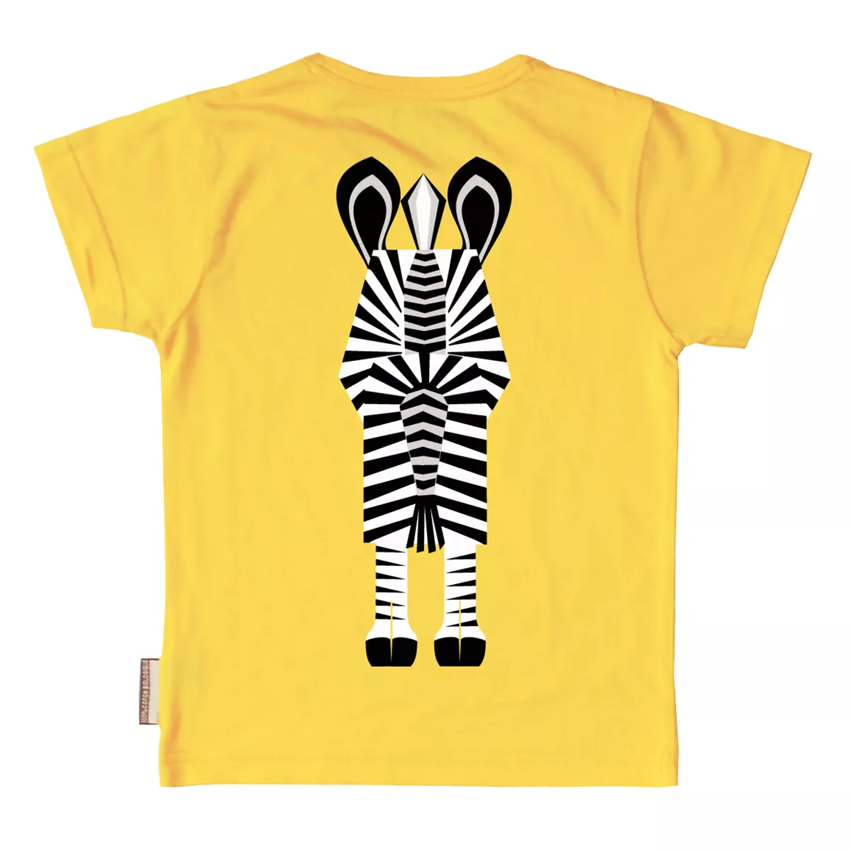 T-shirt coton bio jaune Zèbre