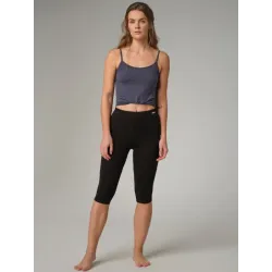 Pantacourt noir, 92% coton bio, GOTS, Fairtrade