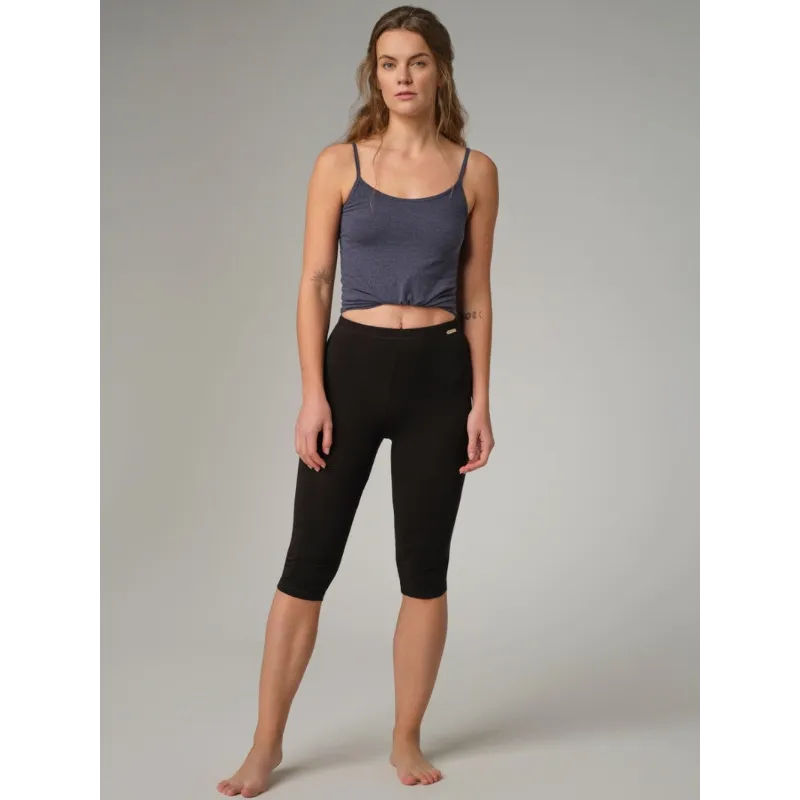 Pantacourt noir, 92% coton bio, GOTS, Fairtrade