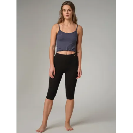 Pantacourt noir, 92% coton bio, GOTS, Fairtrade