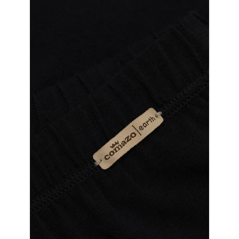 Pantacourt noir, 92% coton bio, GOTS, Fairtrade