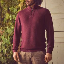 Pull Troyer Col Zippé - Chanvre et Coton Bio
