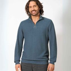 Pull Troyer Col Zippé - Chanvre et Coton Bio