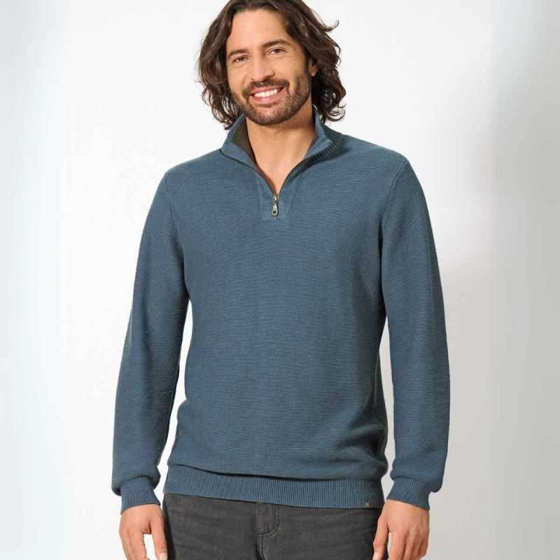Pull Troyer Col Zippé - Chanvre et Coton Bio