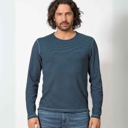 T-shirt Manches Longues Rayé Homme - Chanvre et Coton Bio
