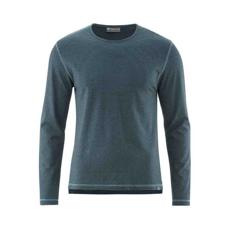 T-shirt Manches Longues Rayé Homme - Chanvre et Coton Bio