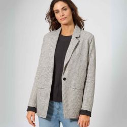 Blazer Oversize Pied-de-Poule - Chanvre et Coton Bio