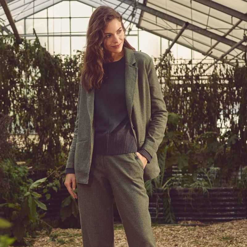 Blazer Oversize Pied-de-Poule - Chanvre et Coton Bio