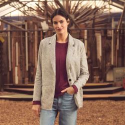 Blazer Oversize Pied-de-Poule - Chanvre et Coton Bio