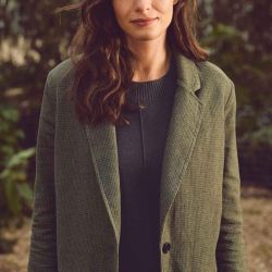 Blazer Oversize Pied-de-Poule - Chanvre et Coton Bio
