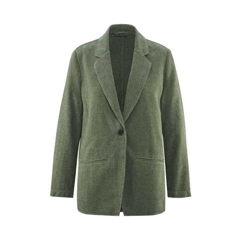Blazer Oversize Pied-de-Poule - Chanvre et Coton Bio