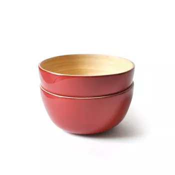 Couleur tomato, DEUX GRANDS BOLS,Bo Large, marque EKOBO écologique et design