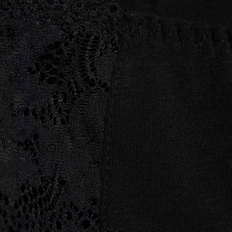 Culotte taille basse avec dentelle - Coton bio - GOTS, Fairtrade