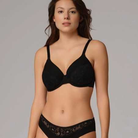 Soutien-gorge à armatures avec dentelle - 92% coton, Fairtrade