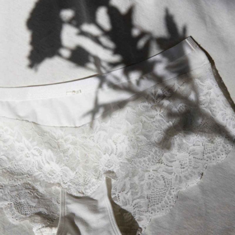 Culotte shorty brésilien avec dentelle - 92% coton bio - GOTS, Fairtrade