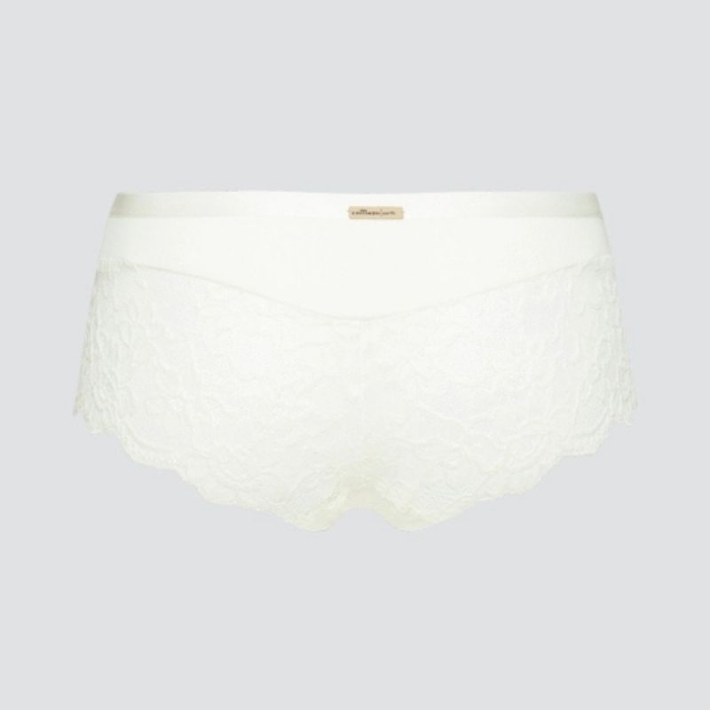Culotte shorty brésilien avec dentelle - 92% coton bio - GOTS, Fairtrade