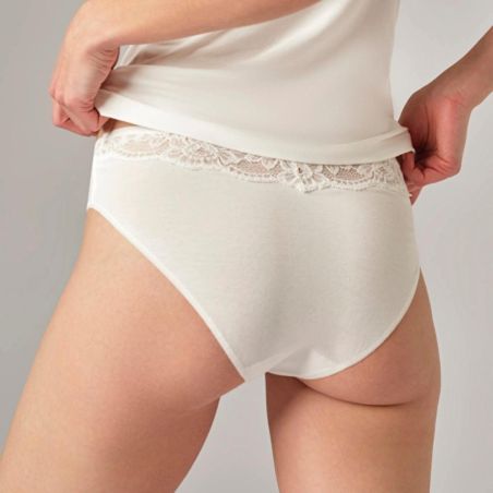 Slip à dentelle - 92% de coton bio - GOTS, Fairtrade