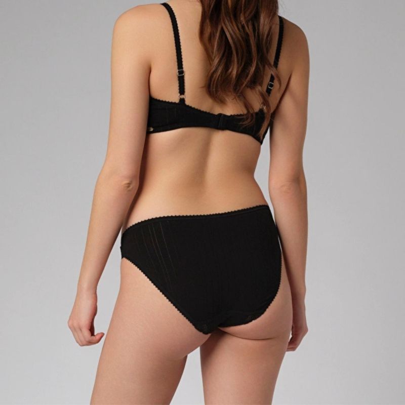 Mini-culotte à rayures satinées avec dentelles - 92% coton bio - GOTS, Fairtrade