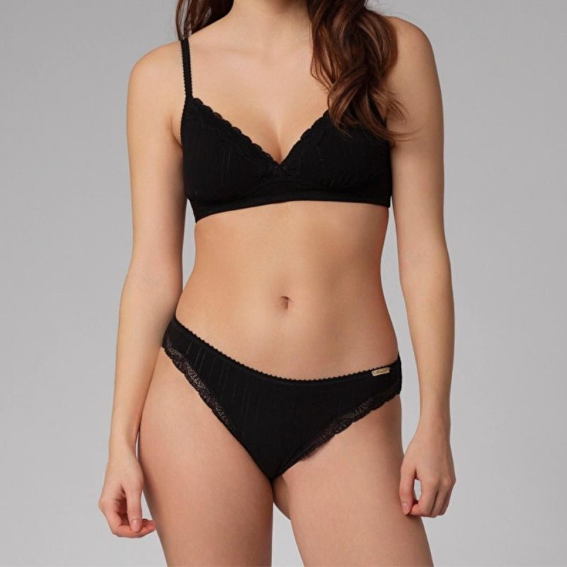 Mini-culotte à rayures satinées avec dentelles - 92% coton bio - GOTS, Fairtrade