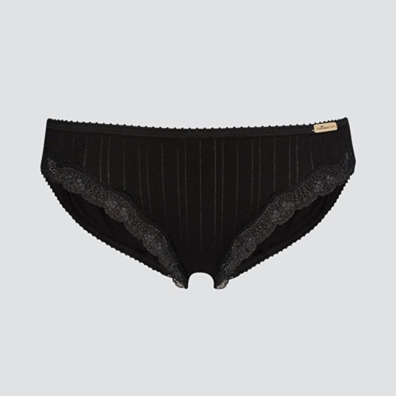 Mini-culotte à rayures satinées avec dentelles - 92% coton bio - GOTS, Fairtrade