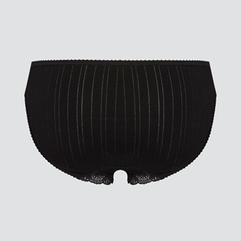 Mini-culotte à rayures satinées avec dentelles - 92% coton bio - GOTS, Fairtrade