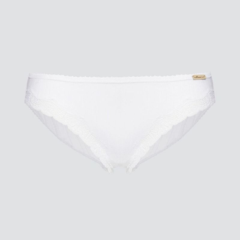 Mini-culotte à rayures satinées avec dentelles - 92% coton bio - GOTS, Fairtrade