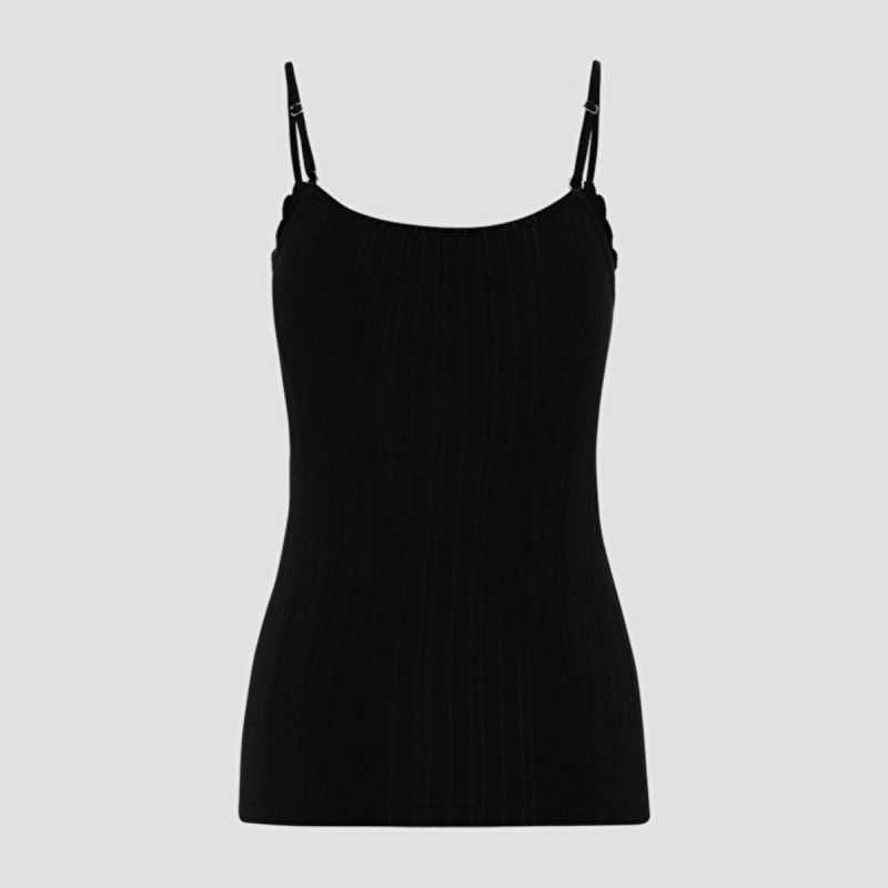 Caraco à rayures satinées et dentelle - 92% coton bio - GOTS, Fairtrade