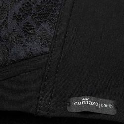 Soutien-gorge triangle coqué sans armatures avec dentelle - 92% de coton bio