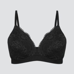 Soutien-gorge triangle coqué sans armatures avec dentelle - 92% de coton bio