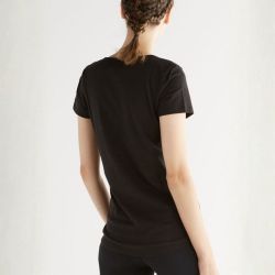 T-shirt col V, jersey flammé - 100% coton bio GOTS